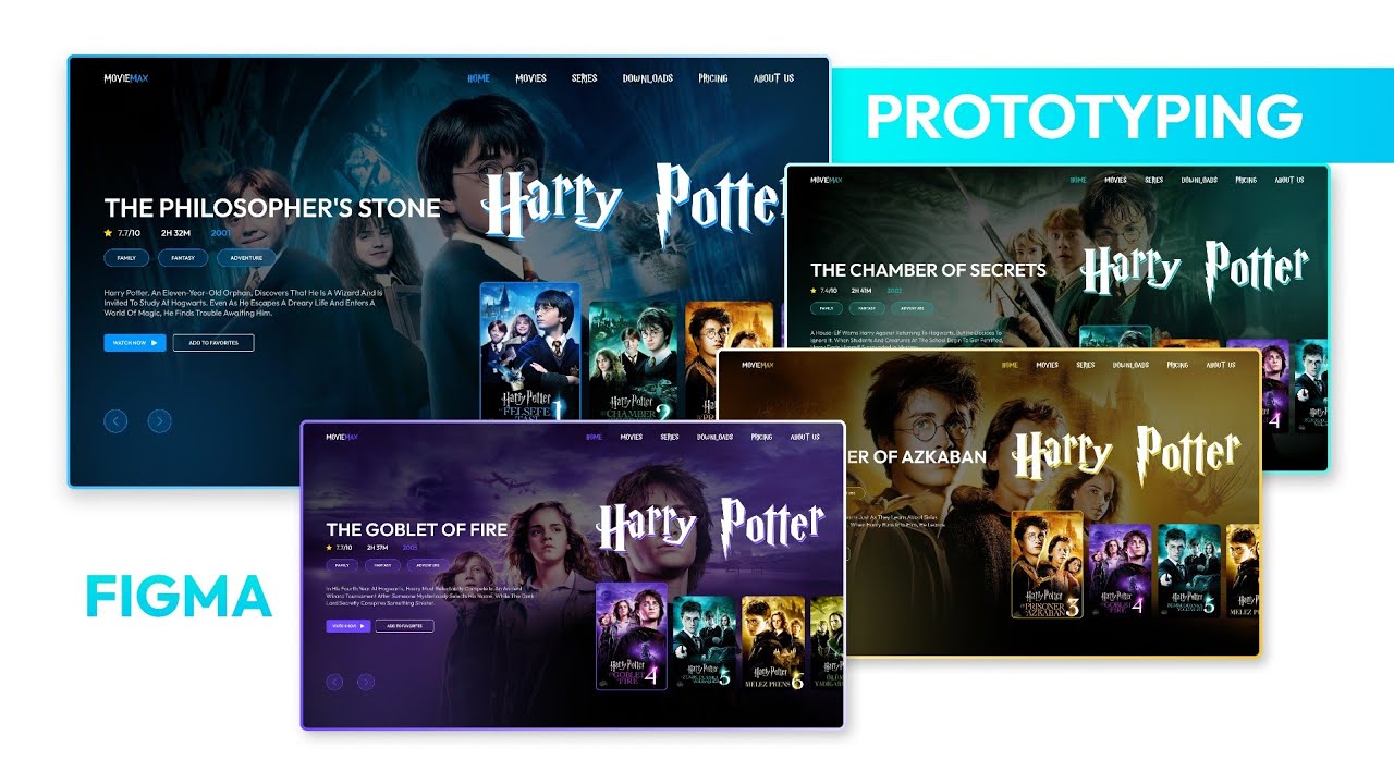 Movie Website Design Tutorial | Figma Animation/Prototyping Tutorial