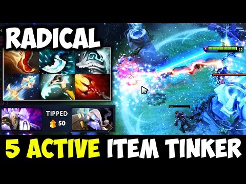 WTF 5 Active Items Looks So Easy For Him - Radical Tinker With Crazy Fap Hand Dota 2
