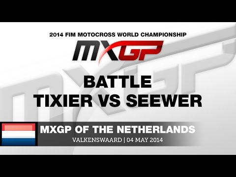 MXGP of the Netherlands 2014 Jordi Tixier battle with Jeremy Seewer - Motocross