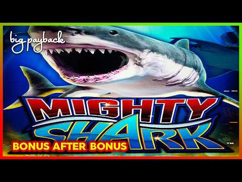 BONUS AFTER BONUS! Ocean Spin Mighty Shark Slots! Video