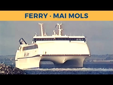 Classic Ferry Video 1996 - Departure of ferry MAI MOLS in Ebeltoft (Mols-Linien)