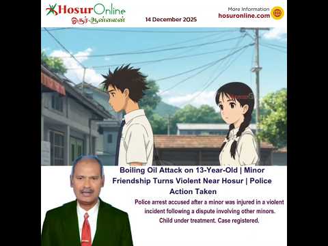 13-Year-Old Injured in Boiling Oil Attack Near Hosur; Police Arrest Accused Relatives