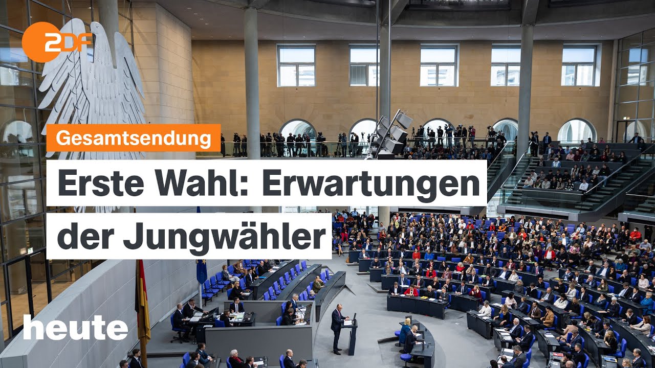 heute 19:00 Uhr vom 07.02.2025 Politbarometer: Union vorne, SPD im Umfragetief, Eskalation im Kongo
