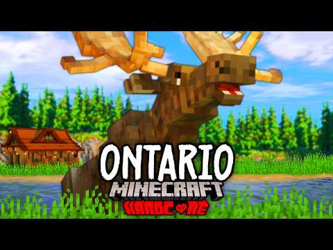 I Survived 100 Days in ONTARIO in Hardcore Minecraft!