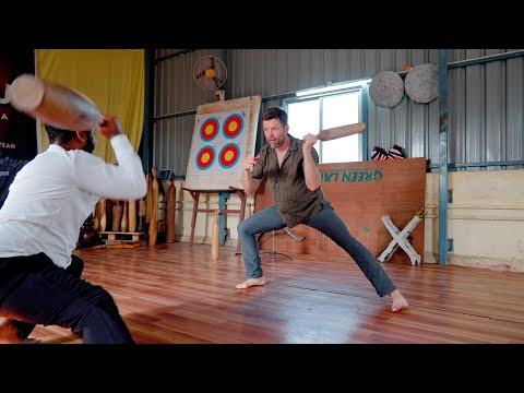 Jonathan Legg learns about Karlakattai - the Indian Ancient Warrior practice with CLUBS