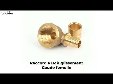 Raccord PER à glissement - Coude femelle BOUTTÉ