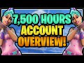 7 500 HOURS PLAYED Complete Account Overview STW Battle Royale Locker
