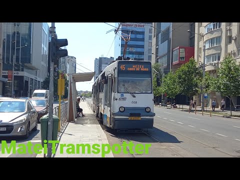 Tramvaiul V3A-93 PPC 008 pe linia 45/The tram V3A-93 PPC 008 on line 45