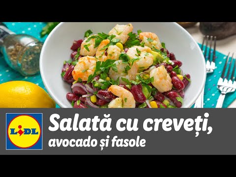 Salata cu creveti, avocado si fasole • reteta Bucataria Lidl