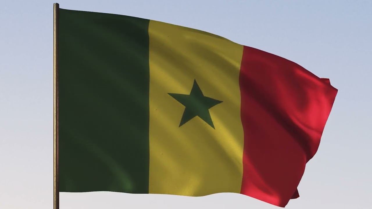 Senegal Flag | Dakar le lion | ROYALTY FREE [4K] 20 SEC LOOP
