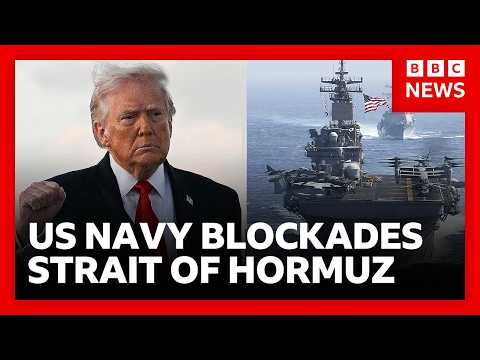 Trump imposes US blockade on Strait of Hormuz after failed peace talks with Iran | BBC News