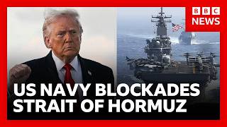 Trump imposes US blockade on Strait of Hormuz after failed peace talks with Iran | BBC News