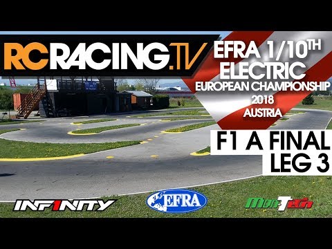 EFRA 1/10th Electric Euros 2018 - Saturday - F1 A Final - Leg 3