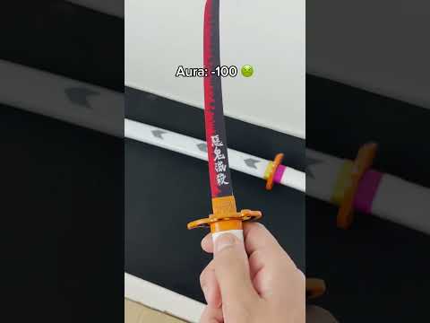 GLOWING Demon Slayer Katana Gives You Infinite Aura! 🫡 #anime #swords #demonslayer