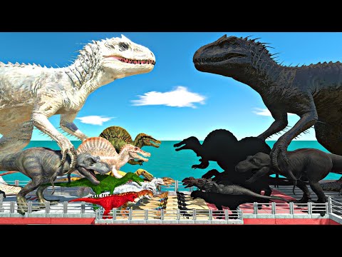 Dinosaurs Bridge Challenge | Shadow Itself vs Indominus Rex - Animal Revolt Battle Simulator