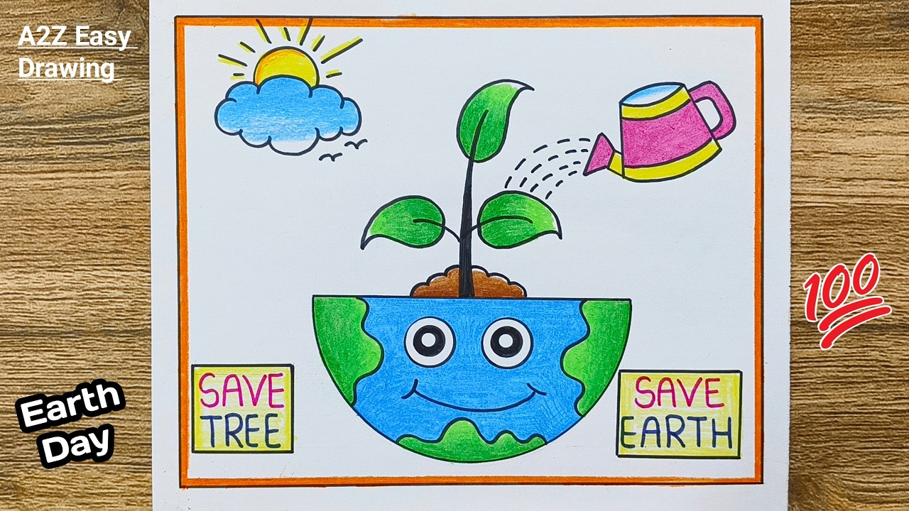 Earth Day Drawing / Earth Day Poster Drawing / Save Earth Drawing / Save Earth Poster / Earth Day