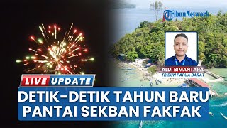 Unik! Warga di Pesisir Sekban Fakfak Papua Barat Nikmati Tahun Baru Naiki Perahu Kecil di Kawasan