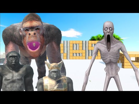 GORO + PRIMATES NEIGHBORS ATTACK SCP-096 AT HIS HOUSE! - ARBS PC BATTLE