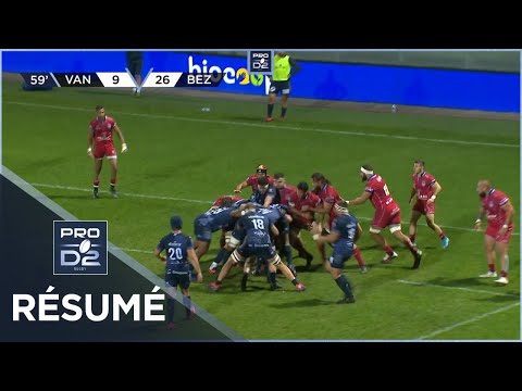 PRO D2 - Résumé RC Vannes-AS Béziers Hérault: 29-26 - J5 - Saison 2020/2021