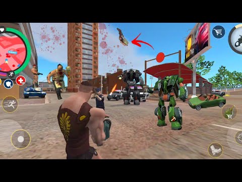 ROPE HERO VICE TOWN(ROPE HERO FIGHT ROBOT CAR AND TANK)ROPE HERO JUMP ON BUILDING - ANDROID GAMEPLAY