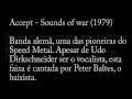 Accept - Sounds of war (1979) - Lyrics