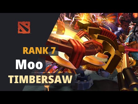 Moo (Rank 7) plays Timbersaw Dota 2 Full Game