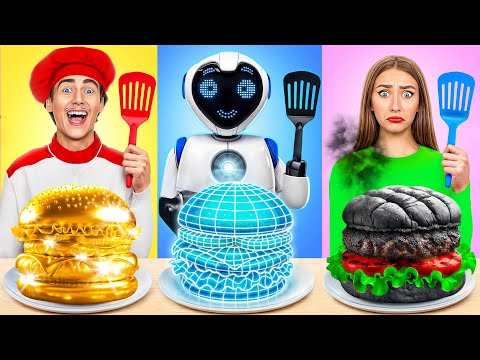 Me vs Grandma Cooking Challenge with a Robot by Mega DO Challenge