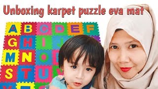 Unboxing Karpet Puzzle Eva Mat Motif Huruf ABC dan Angka 123 - Mainan Anak