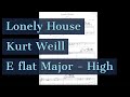 Lonely House Piano Accompaniment Street Scene Kurt Weill Karaoke High Voice