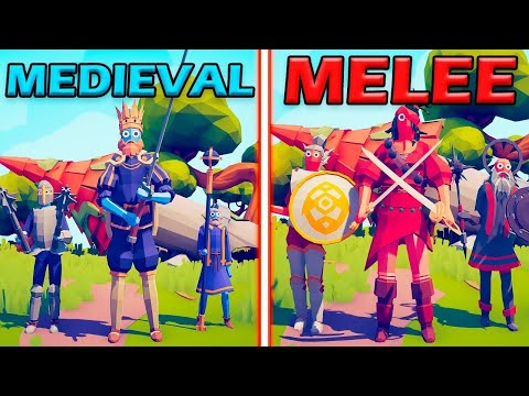 MELEE UNITS vs MEDIEVAL TEAM - Totally Accurate Battle Simulator | TABS