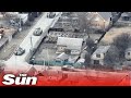 Russian Z Tank Fires At A Civilian Cyclist In Bucha Ukraine