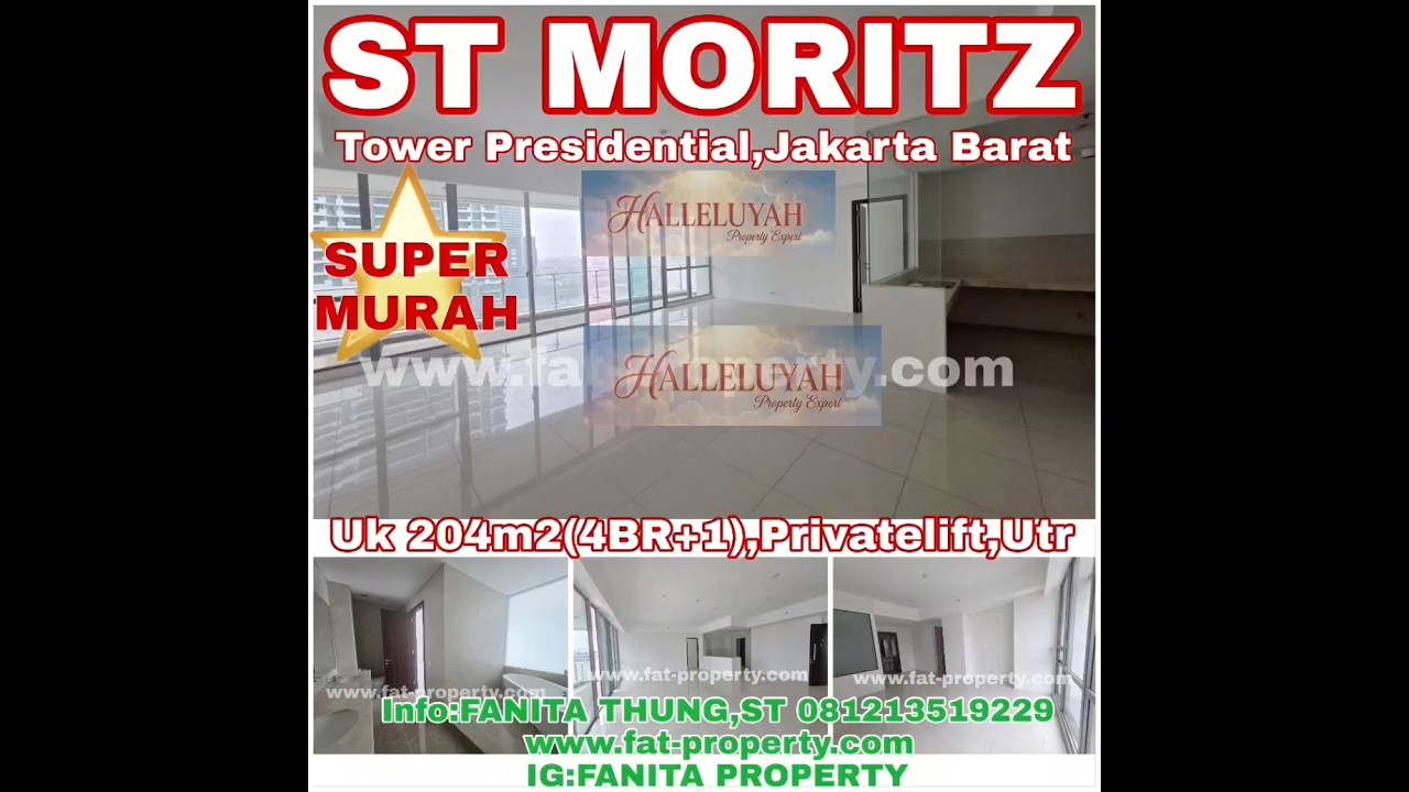 Cheap! Luxurious Apartment For Sale In The Same Complex As Lippo Mall Puri: St Moritz Apartment. Presidential Tower.