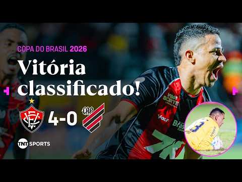 MARINHO CRAVA, VITÓRIA DÁ SHOW E AVANÇA NA COPA DO BRASIL! VITÓRIA 4X0 ATHLETICO