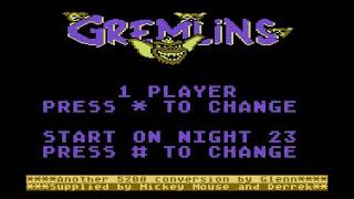 GREMLINS  !  ATARI 800 XL - OCTOBER HALLOWEEN  HORROR GAME - LONG PLAY