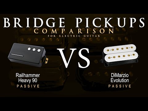 Railhammer HEAVY 90 vs DiMarzio EVOLUTION - Bridge Guitar Pickup Comparison Tone Demo