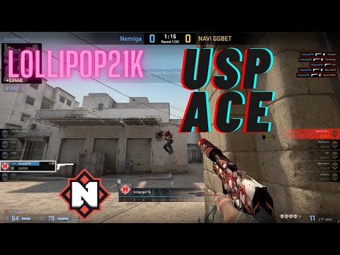 lollipop21k usp ace againt NaVi (Nemiga vs Natus Vincere - StarLadder CIS RMR 2021)