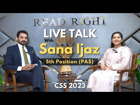 5th Position in All Pakistan | Sana Ijaz | Live Talk | CSS 2023