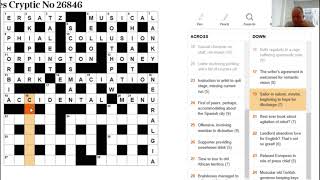 Solving the Times Crossword on 3rd October