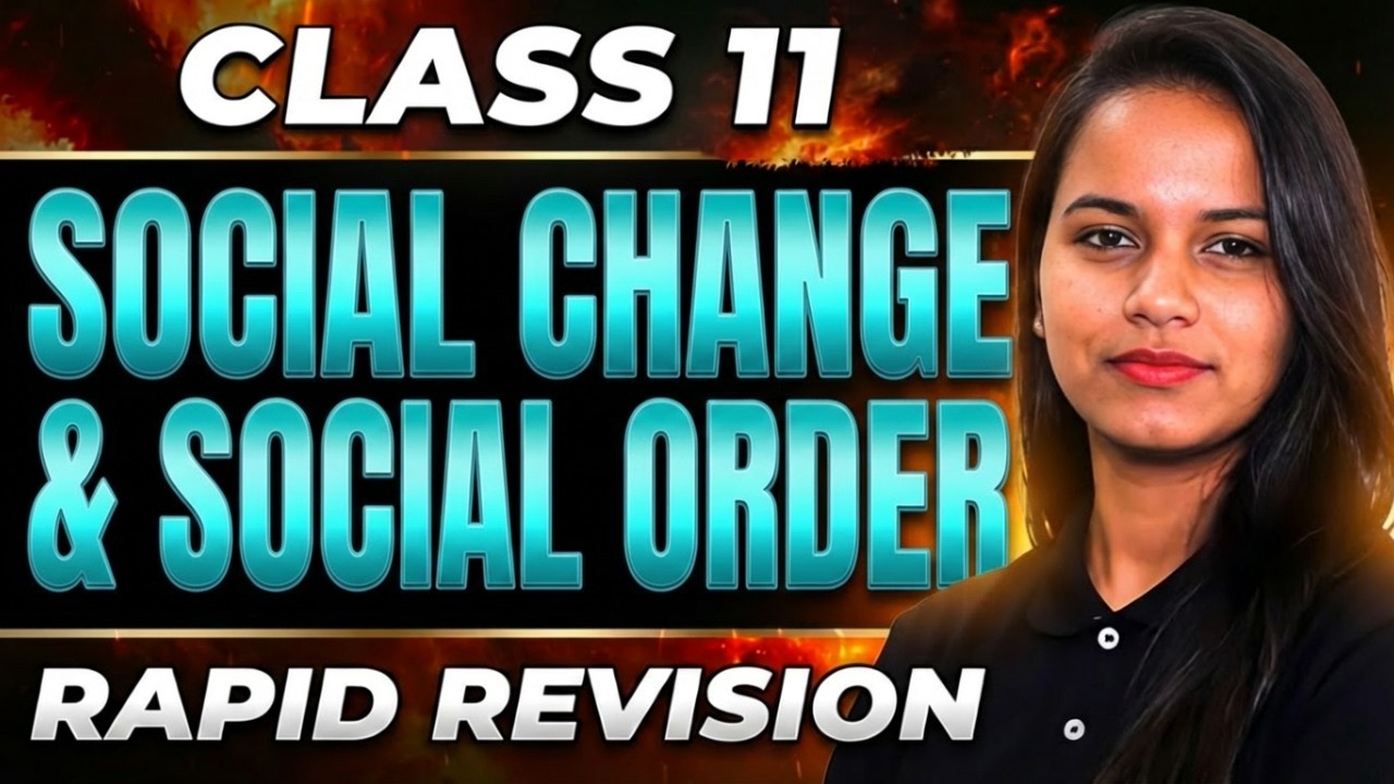 Class 11 Sociology Book 2, Chapter 2 Social Change & Social Order | Rapid Revision by Savvy Mam
