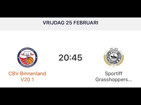 CBV Binnenland V20-1 vs Sportiff Grasshoppers V20-1 | 25-02-2022