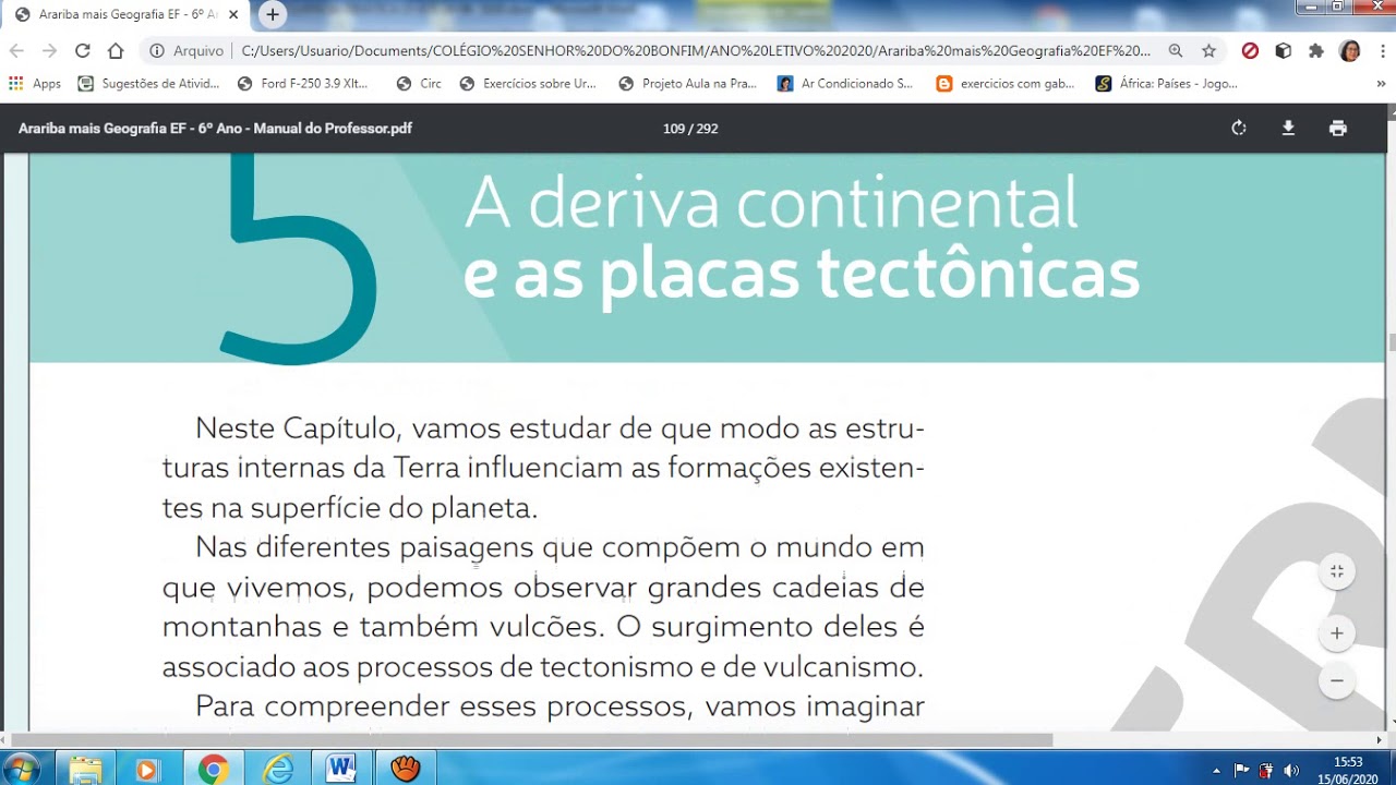 VÍDEO – AULA GRAVADA- SOBRE O LIVRO Araribá Mais Geografia 6º ANO) página 48 até a página 52.