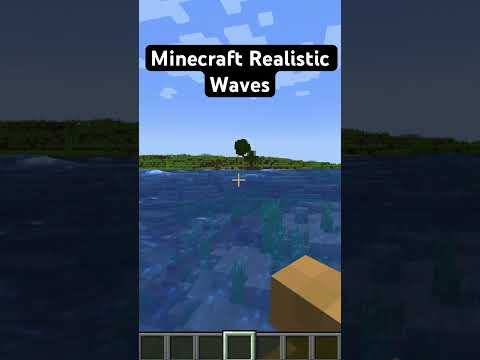 Minecraft Realistic Ocean Waves (Physics Mod) #shorts