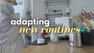 Adapting new morning routine • snack box prep, kitchen organization, Eco-Shop Haul before Ramadhan🍓🍕