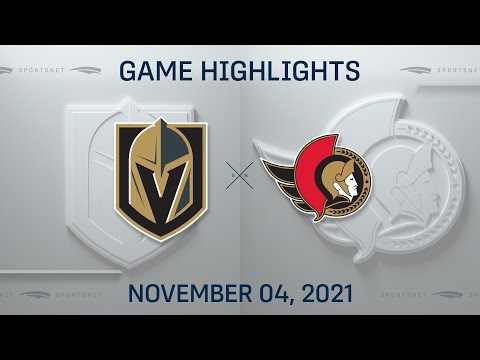 NHL Highlights | Golden Knights vs. Senators - Nov. 4, 2021
