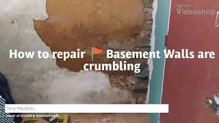 🔨 A basic guide Repair of a concrete basement walls crumbling.