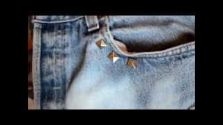 DIY: High wasted, Bleached, and Studded Shorts