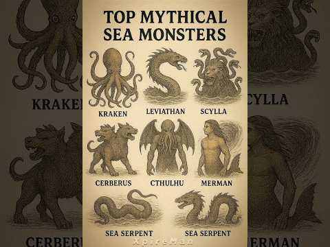 🌏WORLD MYTHICAL SEA MONSTERS 🌊 #shorts