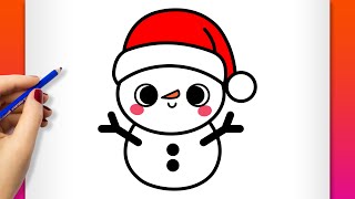 How to Draw a Snowman | Easy Step-by-Step Tutorial