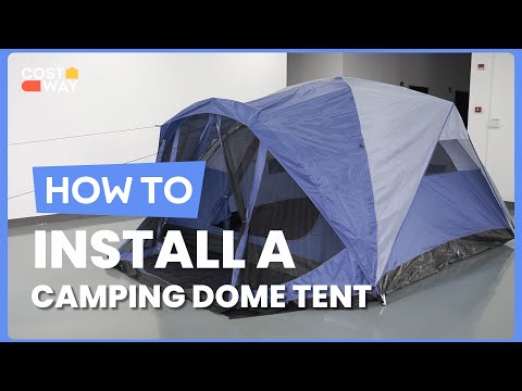 How to Install the 6-Person Large Camping Dome Tent | GP11657 #costway #howto