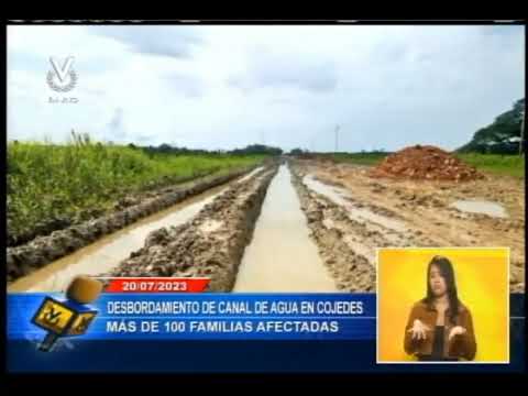 Noticiero Venevisión Cojedes- Se desbordó el canal piloto